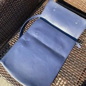 Summer & Rose Blue Vegan Leather Backpack / Tote Summer & Rose Backpack Navy Blue Vegan Large | eBay main image 4